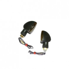 Set semnalizari 12V 21W BAY9S brat scurt prindere M8 culoare negru sticla fumuri Cod Produs: MX_NEW 7050838MA foto