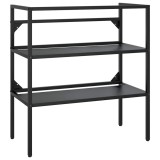Cumpara ieftin Cadru chiuveta de baie, negru, 79x38x83 cm, fier
