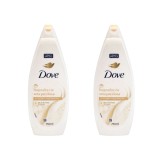Set 2x Gel de dus hidratant Dove Seta Preziosa, 750 ml