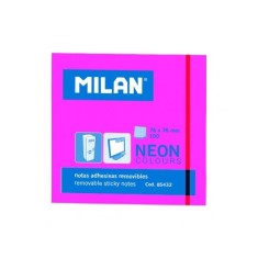 Bloc notes neon tip cub cu adeziv - Portocaliu