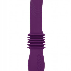 Vibrator Deep Love Thrusting, 3 Viteze Impingere, 8 Moduri Vibratii, Silicon, USB, Violet, 24.7 cm