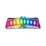 Covor Pian de podea, 2 programe si 8 melodii programate, 8 clape, 80x35 cm, pentru copii, multicolor, Plastic, Oem