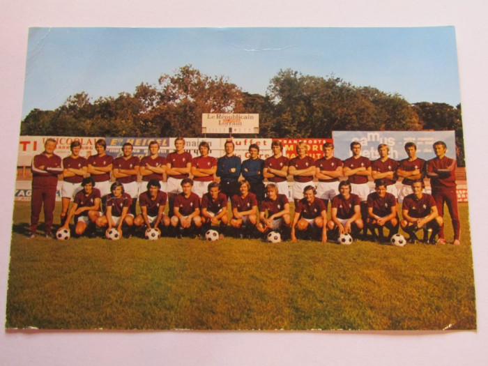 Foto (veche) - echipa de fotbal FC METZ (Franta sezonul 1971 - 1972)