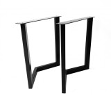 Set 2 Picioare Masa Metal, Forma V, Negru Mat, PM42