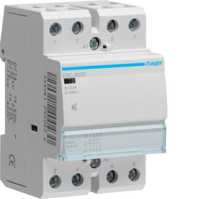 Contactor silentios 63A 4ND 230V Hager ESC463S foto