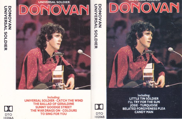 Caseta audio: Donovan &ndash; Universal Soldier ( 2 casete originale UK, stare f.buna)