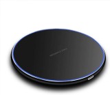 Incarcator Wireless Fast Charge Ultra Slim cu Lumina LED si Finisaje Premium cu Compatibilitate Universala Android IOS, CBD CORAL BEST DEALS Negru 1.5