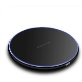 Incarcator Wireless Fast Charge Ultra Slim cu Lumina LED si Finisaje Premium cu Compatibilitate Universala Android IOS, CBD CORAL BEST DEALS Negru 1.5