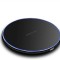 Incarcator Wireless Fast Charge Ultra Slim cu Lumina LED si Finisaje Premium cu Compatibilitate Universala Android IOS, CBD CORAL BEST DEALS Negru 1.5