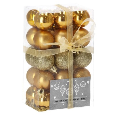 Set globuri de Craciun, 30 bucati, 3 modele, 3cm, auriu Household NewTrend foto
