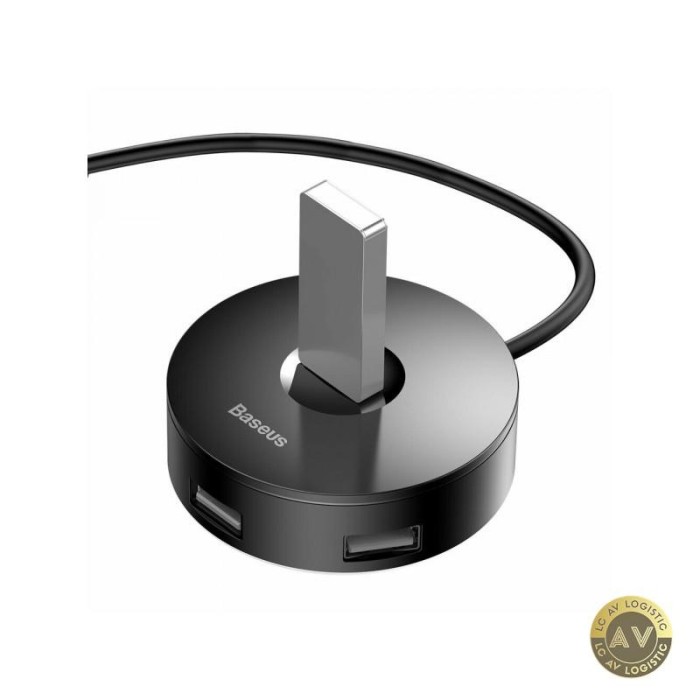 Hub USB Baseus Round 1 x USB-A 3.0 - 3 x USB-A 1m Negru CAHUB-U01