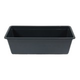 Jardiniera din plastic Carina, interior / exterior, dreptunghiulara, antracit, 40 x 18 x 12.6 cm