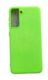 Huse silicon antisoc cu microfibra Samsung S21 Plus ; S21+ Verde Neon, Husa
