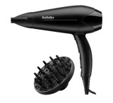 Uscator de par BaByliss D563DE, 2100W, 2 viteze, 3 trepte de temperatura, 2 accesorii: difuzor, concentrator, Tehnologie Ceramica, Negru, Resigilat,