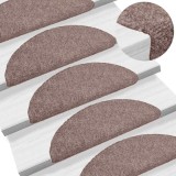 vidaXL Covorașe scară autoadezive 30 buc crem 56x17x3 cm