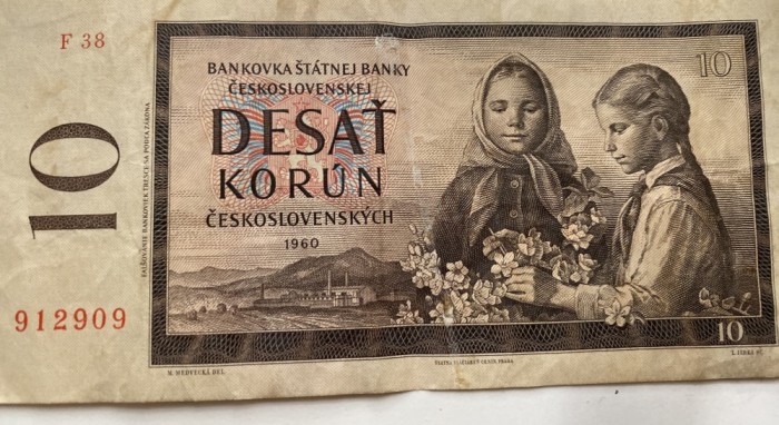 Bancnota Cehoslovacia 1960