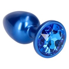 Plug Anal Blue Pleasure Night, albastru metalizat#