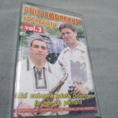 CASETA AUDIO PUIU CODREANU/ADI NEAMTU RARA!!ORIGINALA