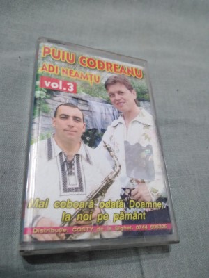 CASETA AUDIO PUIU CODREANU/ADI NEAMTU RARA!!ORIGINALA foto