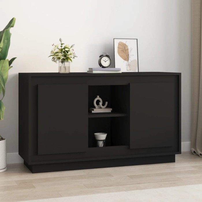 Gossi dulap, negru, 102x35x60 cm, lemn prelucrat