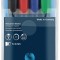 Permanent Marker Schneider Maxx 133, Varf Tesit 1+4mm, 4 Culori/set - (n, R, A, V)