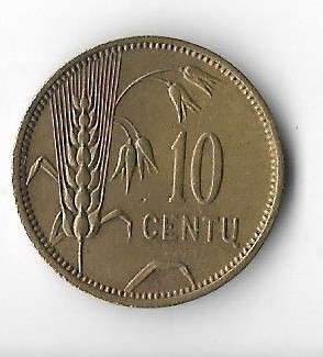 Moneda 10 centu 1925 - Lituania