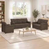 Cumpara ieftin Set de canapea 3 pcs Gri Piele artificiala