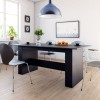 VidaXL Masă de bucătărie, negru, 180x90x76 cm, lemn prelucrat 800469
