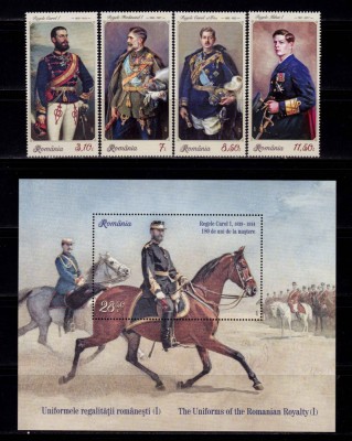 ✅RO 2019 LP 2264+a &amp;quot;Uniformele regalitatii ( I ) &amp;quot; ,seria+colita 815, MNH foto