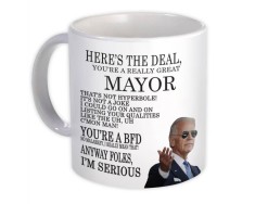 Cadou pentru PRIMAR Joe Biden : Cadou Halba : Cel mai bun PRIMAR Gag Great Humor Locuri de munca in familie Craciun Pre?edinte Ziua de na?tere foto