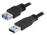 Cablu USB 3.0 A la A, 3m, negru, nichelat, 30AWG, Logilink