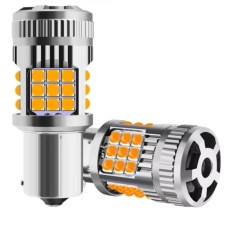 BZRSH Set 2 Becuri LED 1156 BA15S P21W 12V Alb Rece 6000K CANBUS Ventilator Racire