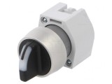Comutator rotativ 22mm IP65 galben/negru