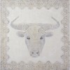 Cap de taur - pictura in ulei in relief OP-27, Animale, Realism