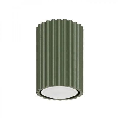 Lampă De Tavan Karbon Verde Măsliniu Din Aluminiu 1 Bec Tub Minimalist De Interior foto