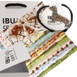 Cumpara ieftin Set cadou esarfa abstracta cu brosa catel