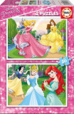 Puzzle 2 in 1 20 20 piese Disney Princess, Educa