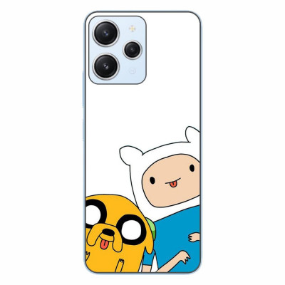 Husa compatibila cu Xiaomi Redmi 12 4G Silicon Gel Tpu Model Finn and Jake Tongues foto