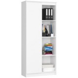 Biblioteca, placa laminata, 8 rafturi, 1 usa, alb, 80x35x180 cm GartenVIP DiyLine, Artool