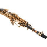 Saxofon Sopran drept Karl Glaser Negru clape aurii