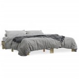Cumpara ieftin Cadru de pat, stejar sonoma, 160x200cm, lemn prelucrat si metal