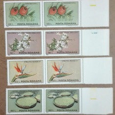 TIMBRE ROMANIA MNH LP1393/1995 Flori Gradina Botanica Bucuresti Serie in pereche