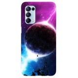 Husa compatibila cu Oppo A12 4G model Purple Planet, Silicon, TPU, Viceversa, Transparent, Carcasa