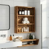 vidaXL Dulap de perete pentru baie cu raft Lemn vechi 40 x 10 x 50 cm 889349