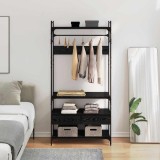vidaXL Dulap cu sertar Stejar negru 89 x 39 x 184.5 cm Lemn compozit