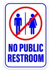 Sign no public restroom foto