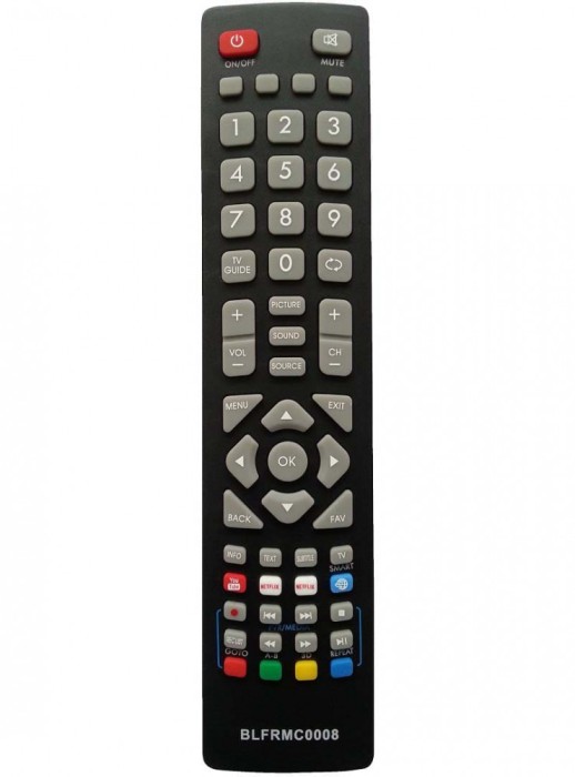 Telecomanda LED/LCD TV 3D Technika/Blaupunkt/SHARP/E-Motion, neagra