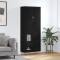 vidaXL Dulap &icirc;nalt, negru, 69,5x34x180 cm, lemn compozit