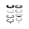 Set 8 Coliere Choker Negre Elegante Ajustabile - Coliere Fashion Dama, Textil, Fara Pietre