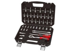 Set chei tubulare 6-puncte PROLINE 43 piese o&Aring;&pound;el crom-vanadium 1/4